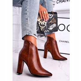 Marquiiz Cizme de damă cu toc înalt Camel Rise Up maro 1