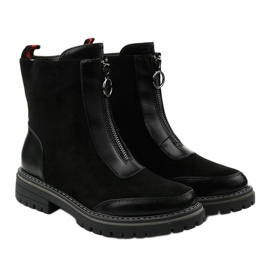 BM Cizme negre plate cu umbră Shadowgrain negru 2 BM Cizme negre plate cu umbră Shadowgrain negru 2