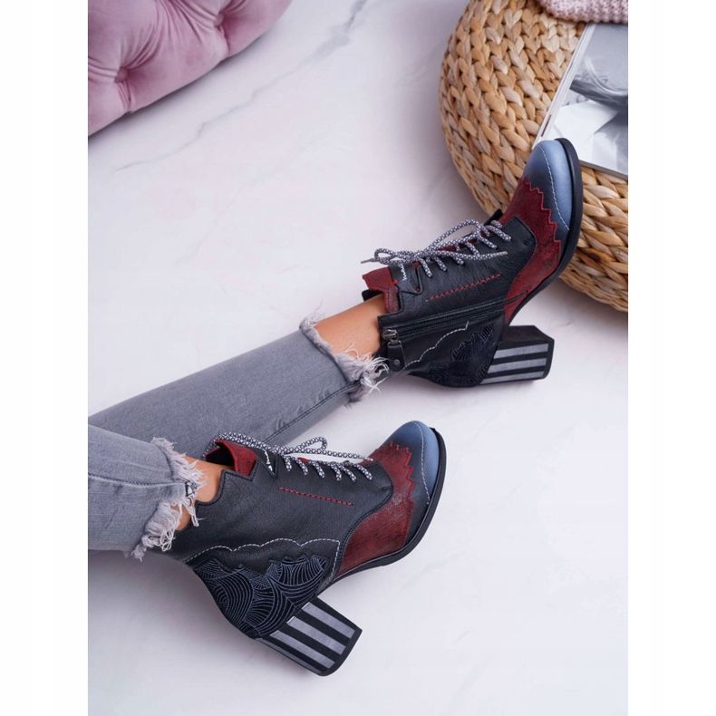 Cizme pentru femei din piele Maciejka negru 03190 multicolor 4 Cizme pentru femei din piele Maciejka negru 03190 multicolor 4