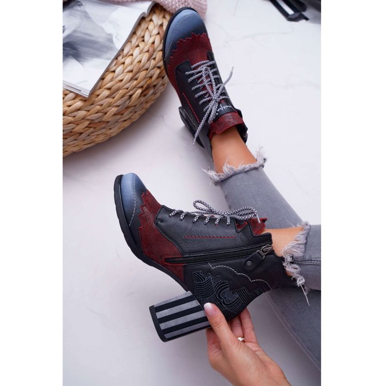 Cizme pentru femei din piele Maciejka negru 03190 multicolor 5 Cizme pentru femei din piele Maciejka negru 03190 multicolor 5