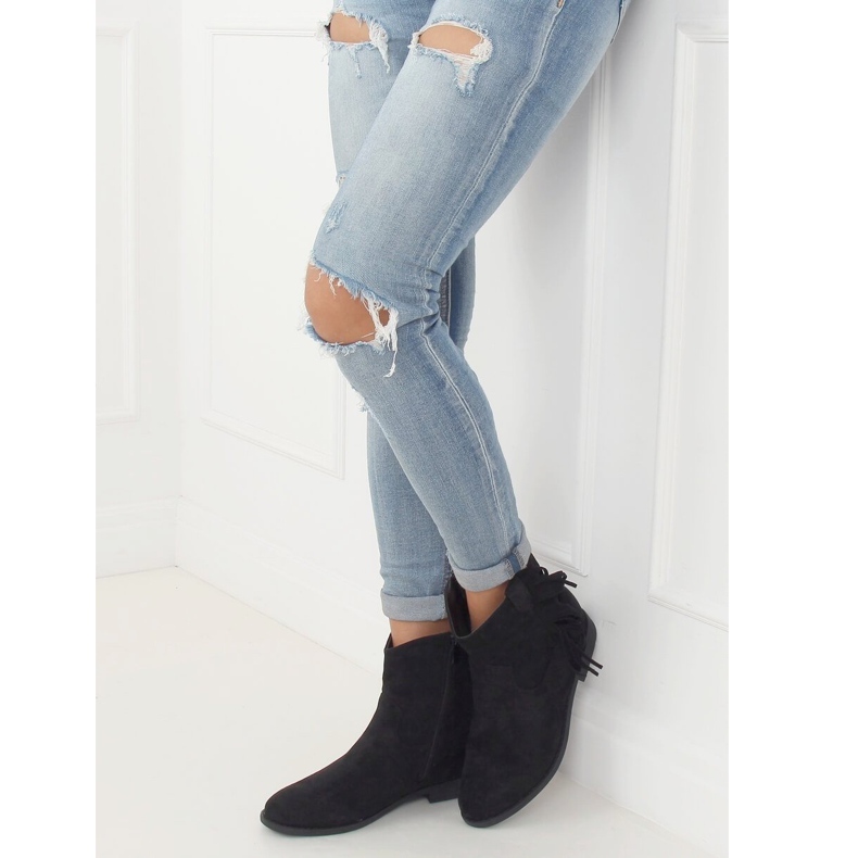 Cizme stil Boho negre, negre 688-A99 Negre negru 1