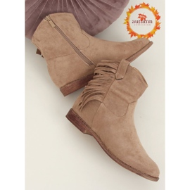 Cizme stil Boho, bej 688-A99 Kaki 1