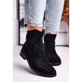 Cizme Cowboy pentru femei Toc plat Plemmi negru 1
