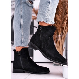 Cizme Cowboy pentru femei Toc plat Plemmi negru 2