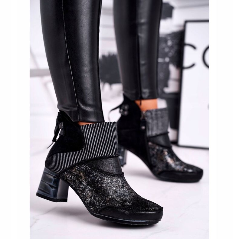 Cizme din piele caldă pentru femei Maciejka Blue Navy 03790-20 albastru marin 1