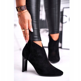 Cizme de damă pe toc înalt Laura Messi Black 2200 negru 2