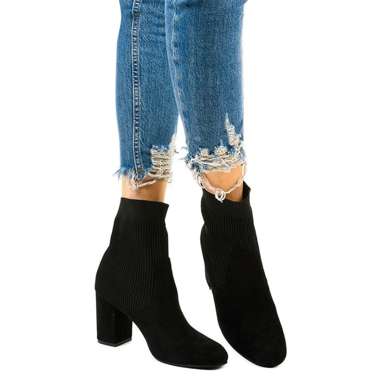 Cizme negre pentru femei, cu șosete Uhrrelle negru 1