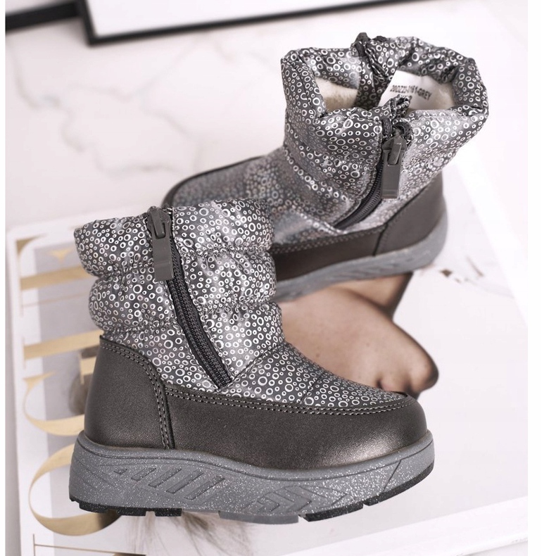 EVE Cizme de zăpadă caldă din lână pentru copii Gri Cruella 1