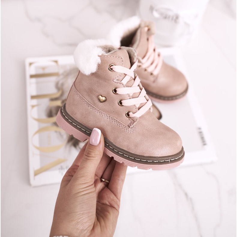 EVE Cizme pentru copii cu căldură caldă Maestro roz 2