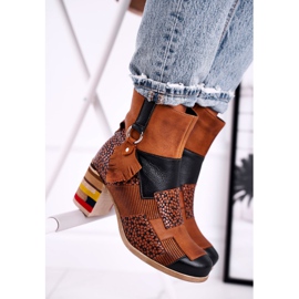 Cizme din piele pentru femei Maciejka Rude 04635-29 maro multicolor 2