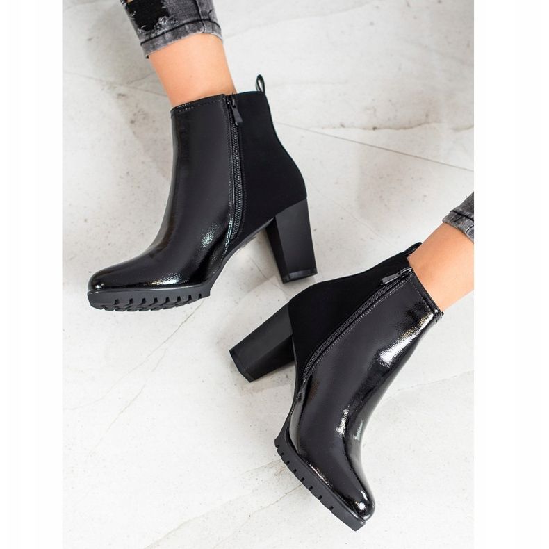 Gogo Cizme din piele brevetată negru 2 Gogo Cizme din piele brevetată negru 2