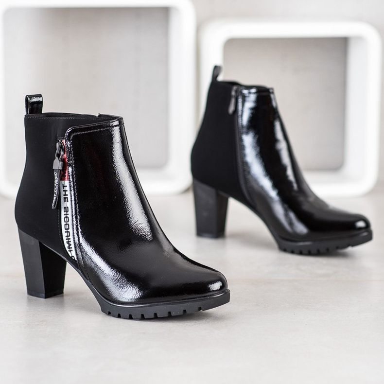 Gogo Cizme din piele brevetată negru 1 Gogo Cizme din piele brevetată negru 1