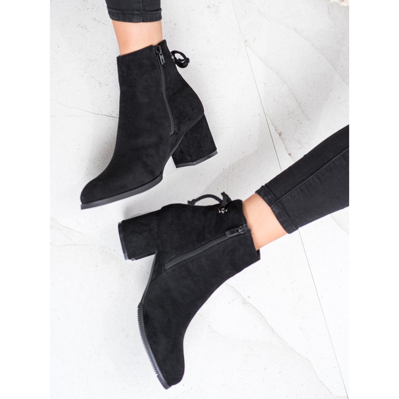 J. Star Cizme Cu Legătură negru 2