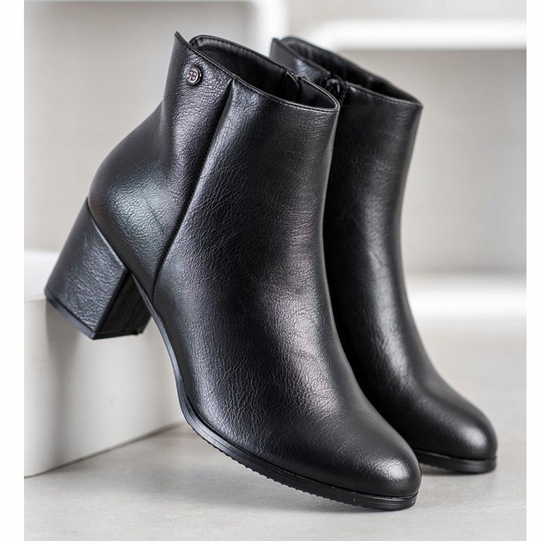 J. Star Cizme calde cu piele ecologică negru 2