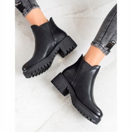 Super Mode Ghete slip-on din piele ecologică negru 2