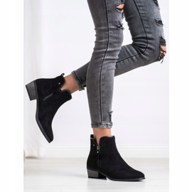 J. Star Cizme cu fermoar decorativ negru 1