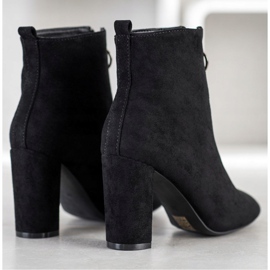 WELLSPRING Cizme cu fermoar decorativ negru 1