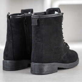 Emaks Trappers din piele de căprioară negru 1