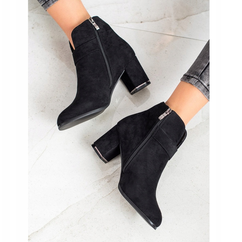 Wilady Cizme elegante cu cataramă negru 1