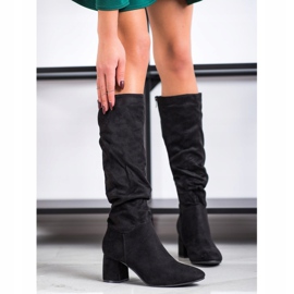 Flyfor Cizme din piele de căprioară negru 1