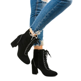 Cizme negre din piele ecologică Corstorphine negru 1