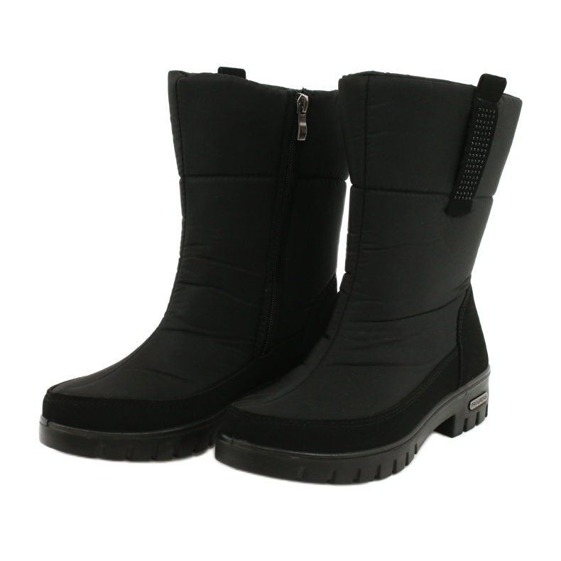 Cizme de zăpadă din blană ușoară Progress 20-09 negru 2