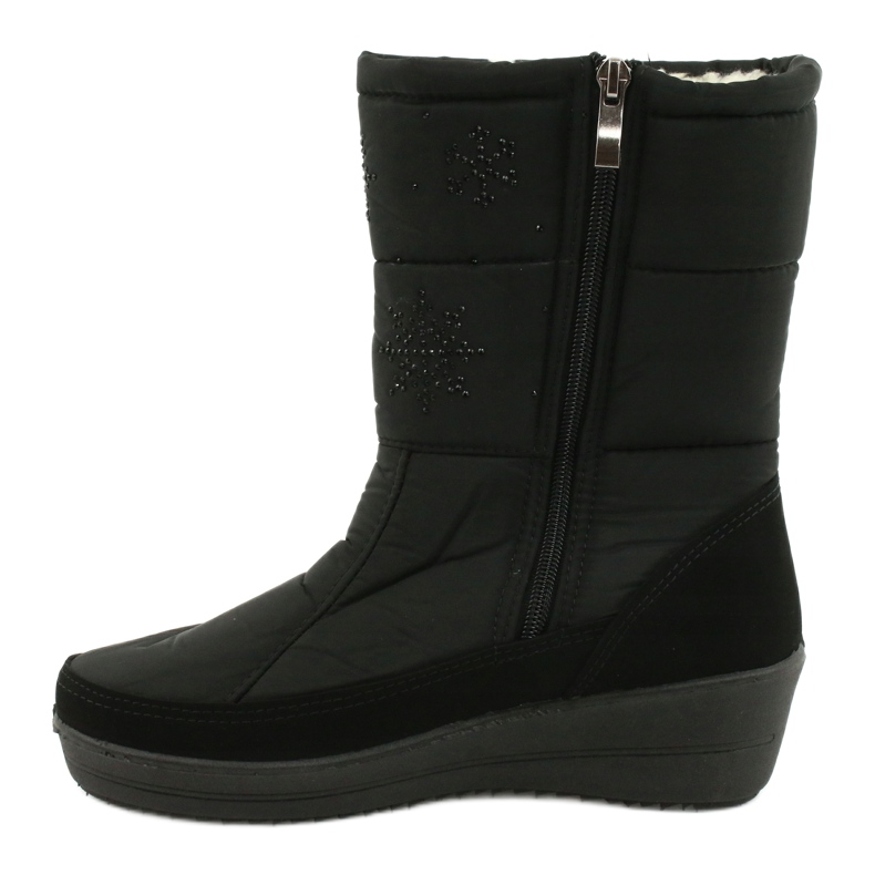 Cizme de zăpadă din blană ușoară Progress 20-01 negru 1