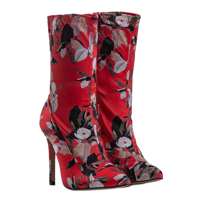 Ghete roșii cu șosetă Santana roșu 1