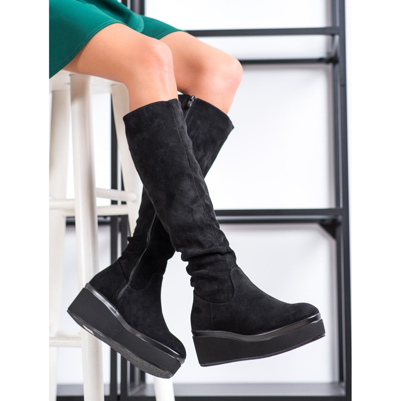 Cizme pe platforma lui Sergio Leone negru 1