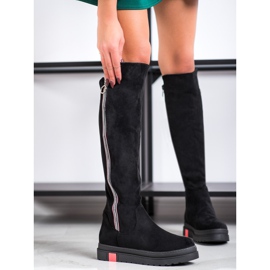 Seastar Cizme peste genunchi negru 1