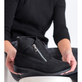 Gogo Cizme la modă cu fermoar negru 2