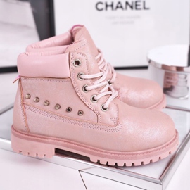 MSMG Cizme calde pentru copii cu știfturi Gonzo roz 1