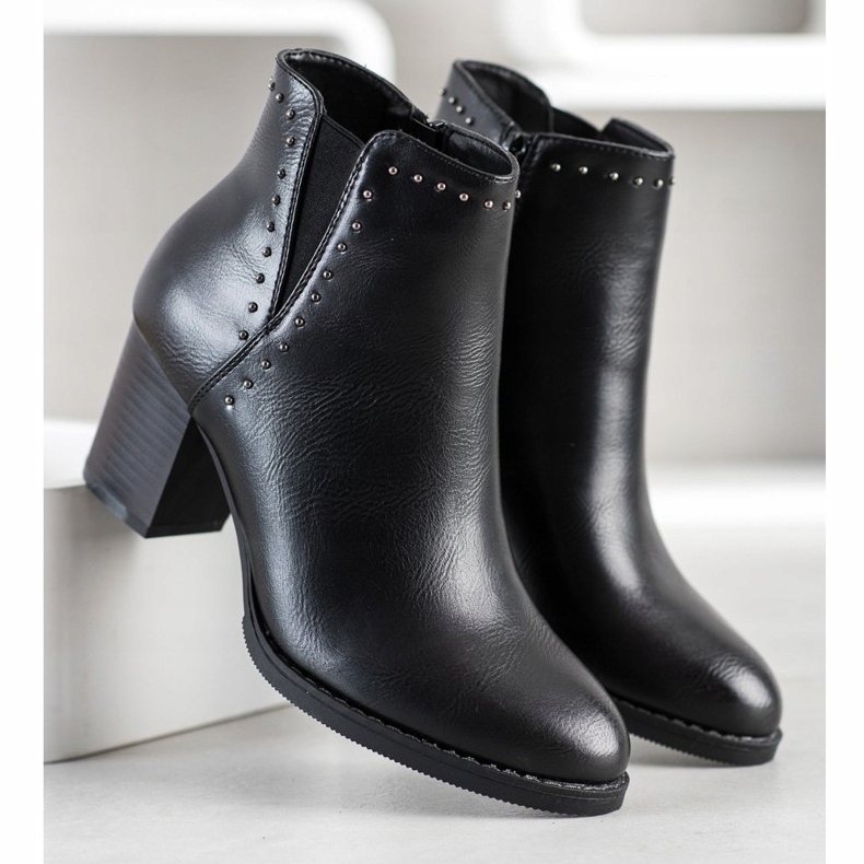 J. Star Ghete clasice cu decorațiuni negru 1