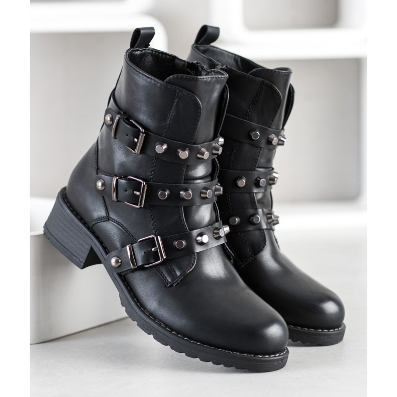 SHELOVET Muncitori calzi cu ornamente negru 2