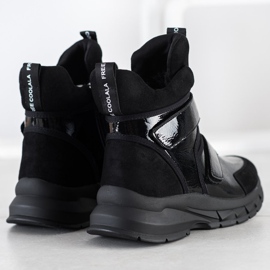 SHELOVET Ghete de iarnă cu velcro negru 2