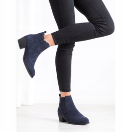 Camo Ghete din piele de căprioară caldă albastru marin 2