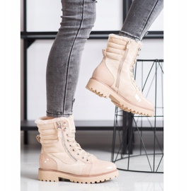 SHELOVET Trapperi elegante cu încălzire bej 2