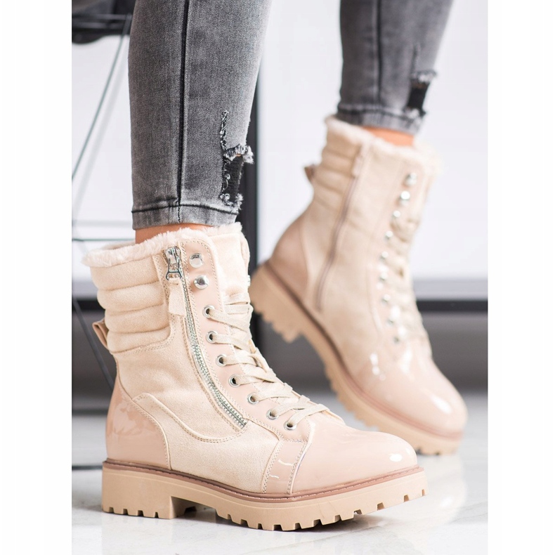 SHELOVET Trapperi elegante cu încălzire bej 1