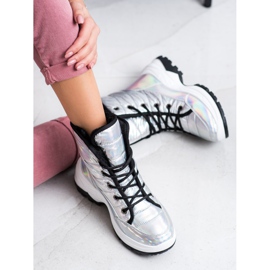 SHELOVET Cizme de zăpadă Holo confortabile alb multicolor 2 SHELOVET Cizme de zăpadă Holo confortabile alb multicolor 2