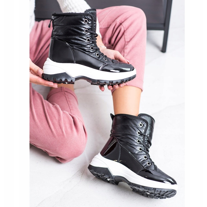 SHELOVET Cizme de zăpadă negre confortabile negru 1