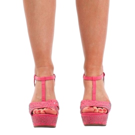 Sandale Wedge F6078 Roz 2
