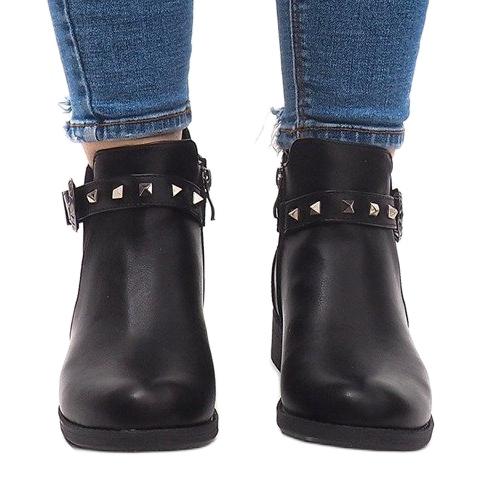 Ghete Chelsea solide, izolate CH-90 Negru 2