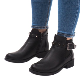 Ghete Chelsea solide, izolate CH-90 Negru 1