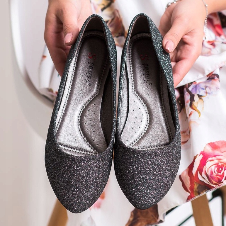 Seastar Balerini sclipici argint gri 2