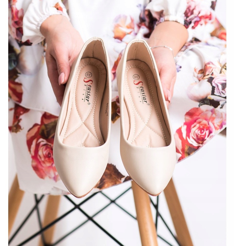 Seastar Balerini din piele ecologică bej 1