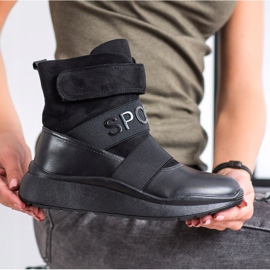 SHELOVET Cizme sport calde negru 2