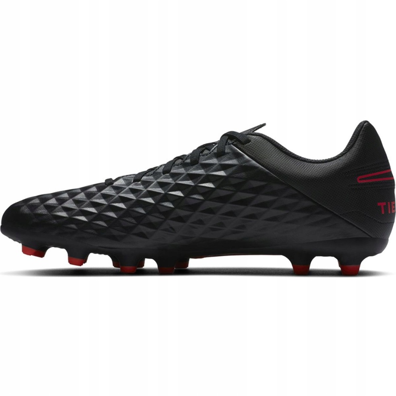 Pantofi de fotbal Nike Tiempo Legend 8 Club FG / MG M AT6107 060 negru, roșu, negru / argintiu negru 2