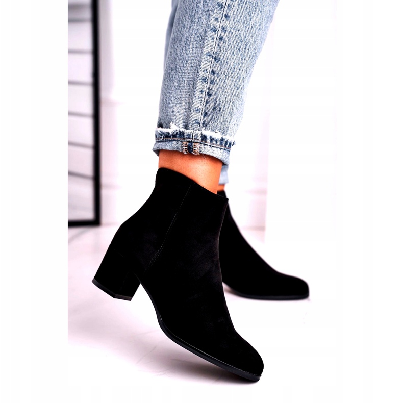 Cizme negre din piele de căprioară Sergio Leone BT528 negru 2