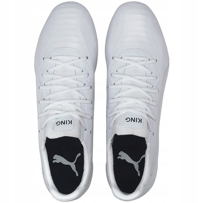 Ghete de fotbal Puma King Platinum Fg Ag white 105606 03 alb alb 1