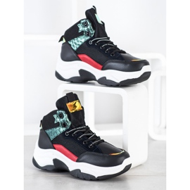 SHELOVET Tenisi colorati negru multicolor 1